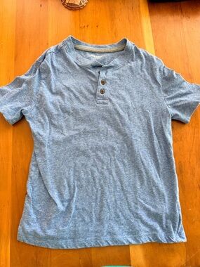 Old Navy Short Sleeve Henley Tee - Light Blue
